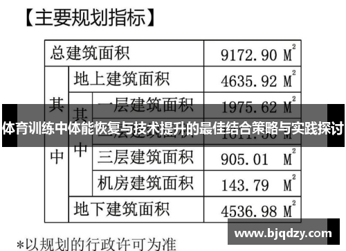 体育训练中体能恢复与技术提升的最佳结合策略与实践探讨